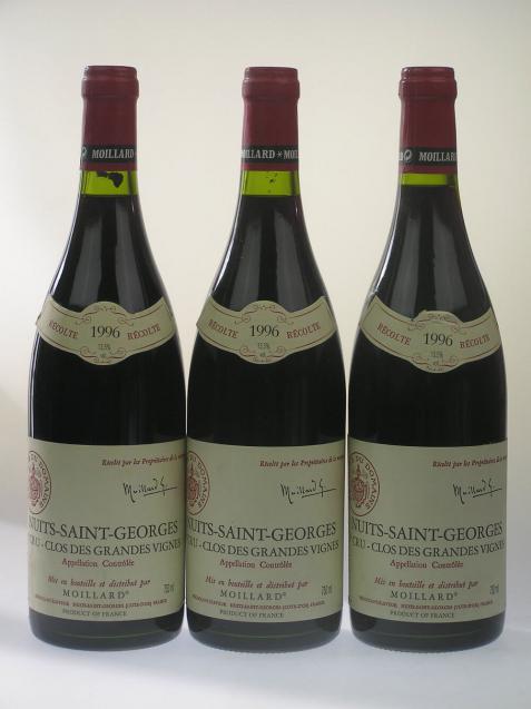 Nuit-Saint-Georges 1e Cru 'Clos des Grandes Vignes', Moillard 1996