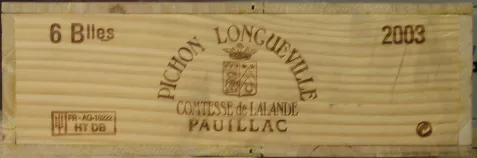 Pichon Longueville Comtesse de Lalande 2003